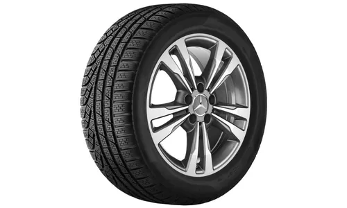 Колесный диск 8J×17 ET48 для Mercedes-Benz E-Class 212, передняя и задняя оси, серый Himalaya, 5 двойных спиц — фото 3