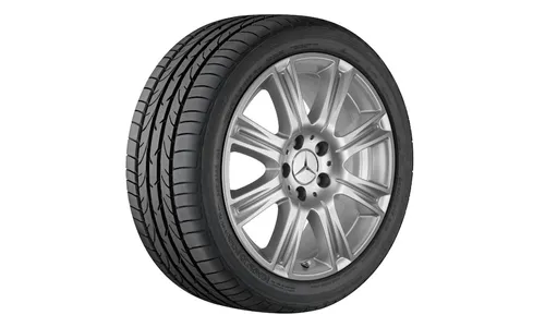 Колесный диск 8,5J×17 ET48 для Mercedes-Benz W212, передняя и задняя оси, стерлингово-серебристый, 8 спиц — фото 1