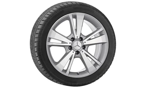 Колесный диск 9J×18 ET54 для Mercedes-Benz W212, задняя ось, титаново-серебристый, 5 двойных спиц — фото 1