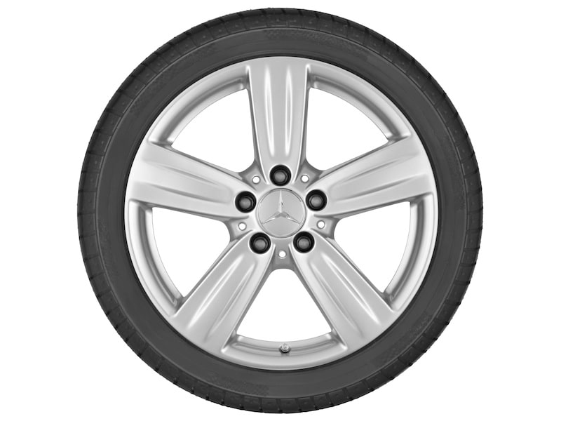 Колесный диск 8J×17 ET48 для Mercedes-Benz W212, передняя и задняя оси, титаново-серебристый — фото 3