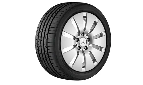 Колесный диск 7,5J×17 ET40 для Mercedes-Benz E-Class 213 / E-Class 238, передняя и задняя оси, серебристый Vanadium Silver, 10 декоративных отверстий — фото 1