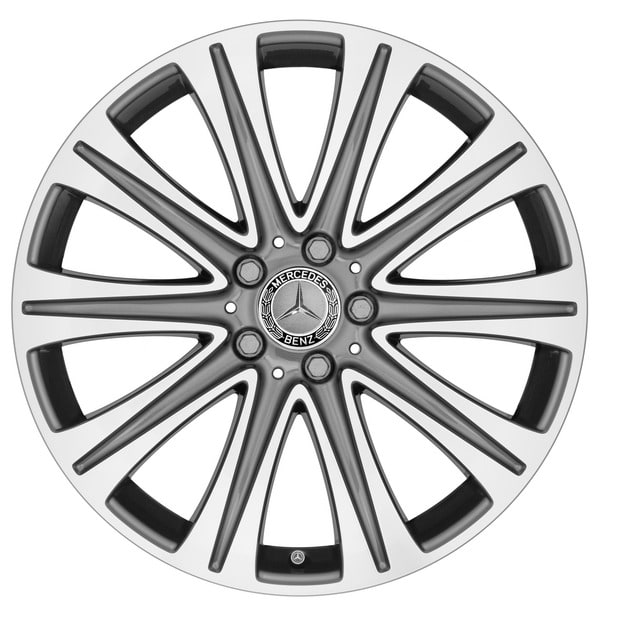 Колесный диск 8J×19 ET43 для Mercedes-Benz E-Class 213 / E-Class 238, передняя и задняя оси, серый металлик Tremolite, с алмазной проточкой, 10 спиц — фото 1