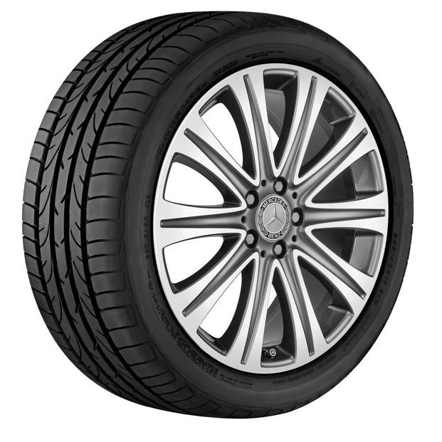 Колесный диск 8J×19 ET43 для Mercedes-Benz E-Class 213 / E-Class 238, передняя и задняя оси, серый металлик Tremolite, с алмазной проточкой, 10 спиц — фото 2
