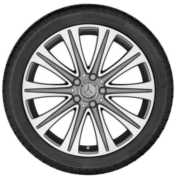 Колесный диск 8J×19 ET43 для Mercedes-Benz E-Class 213 / E-Class 238, передняя и задняя оси, серый металлик Tremolite, с алмазной проточкой, 10 спиц — фото 3