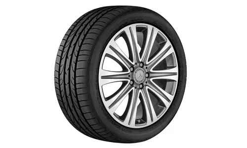 Колесный диск 9J×19 ET53 для Mercedes-Benz E-Class 213 / E-Class 238, задняя ось, серый металлик Tremolite, с алмазной проточкой, 10 спиц — фото 1