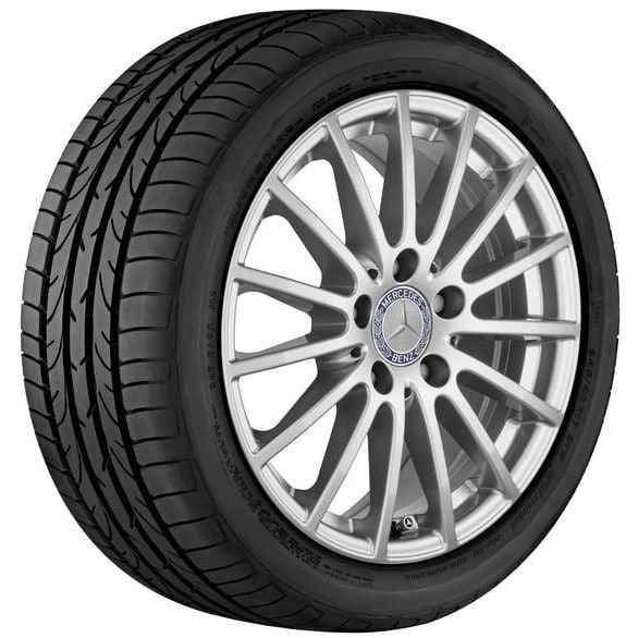 Колесный диск 7J×16 ET32 для Mercedes-Benz E-Class 213, передняя и задняя оси, серебристый Vanadium Silver, многоспицевый — фото 2