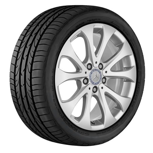 Колесный диск 7,5J×17 ET40 для Mercedes-Benz E-Class 213 / E-Class 238, передняя и задняя оси, серебристый Vanadium Silver, 10 спиц — фото 2