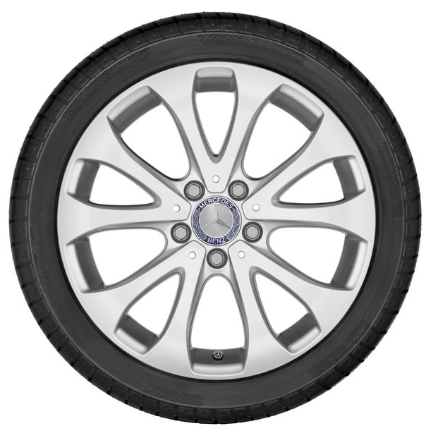 Колесный диск 7,5J×17 ET40 для Mercedes-Benz E-Class 213 / E-Class 238, передняя и задняя оси, серебристый Vanadium Silver, 10 спиц — фото 3