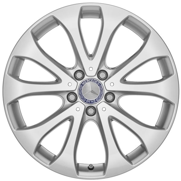 Колесный диск 8J×18 ET43 для Mercedes-Benz E-Class 213 / E-Class 238, передняя и задняя оси, серебристый Vanadium Silver, 10 спиц — фото 1