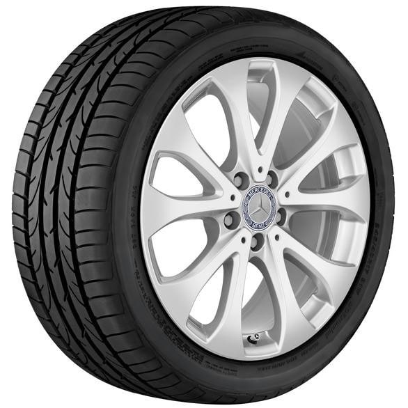 Колесный диск 8J×18 ET43 для Mercedes-Benz E-Class 213 / E-Class 238, передняя и задняя оси, серебристый Vanadium Silver, 10 спиц — фото 2