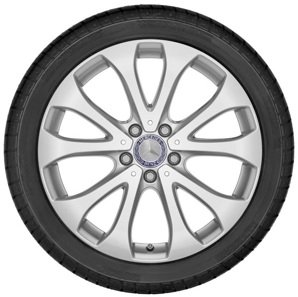 Колесный диск 8J×18 ET43 для Mercedes-Benz E-Class 213 / E-Class 238, передняя и задняя оси, серебристый Vanadium Silver, 10 спиц — фото 3