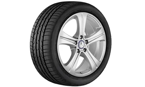 Колесный диск 7,5J×17 ET40 для Mercedes-Benz A238/C238/W213/S213/V213, передняя и задняя оси, ванадиево-серебристый, 5 спиц — фото 1