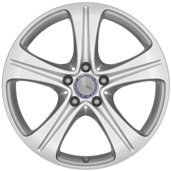 Колесный диск 7,5J×17 ET40 для Mercedes-Benz E-Class 213 / E-Class 238, передняя и задняя оси, серебристый Vanadium Silver, 5 спиц — фото 1