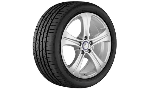 Колесный диск 7,5J×17 ET40 для Mercedes-Benz E-Class 213 / E-Class 238, передняя и задняя оси, серебристый Vanadium Silver, 5 спиц — фото 2