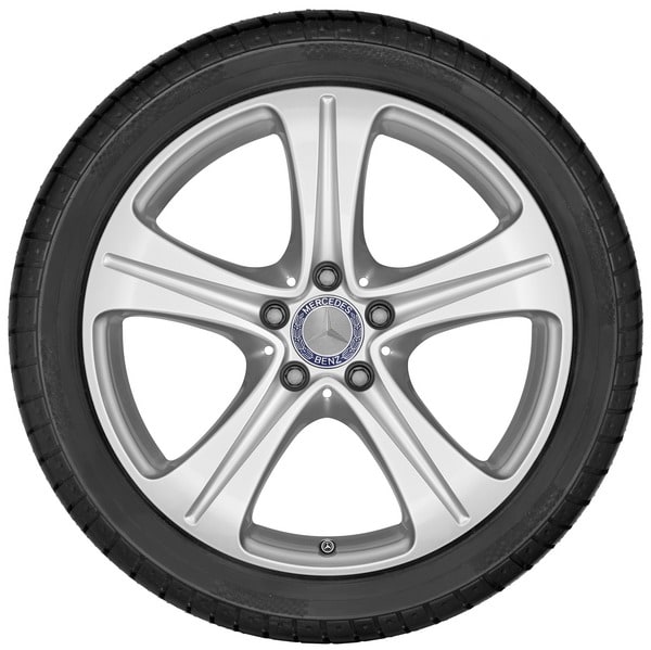 Колесный диск 7,5J×17 ET40 для Mercedes-Benz E-Class 213 / E-Class 238, передняя и задняя оси, серебристый Vanadium Silver, 5 спиц — фото 3