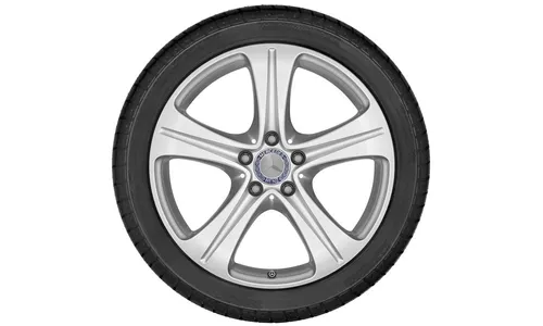 Колесный диск 7,5J×17 ET40 для Mercedes-Benz E-Class 213 / E-Class 238, передняя и задняя оси, серебристый Vanadium Silver, 5 спиц — фото 3