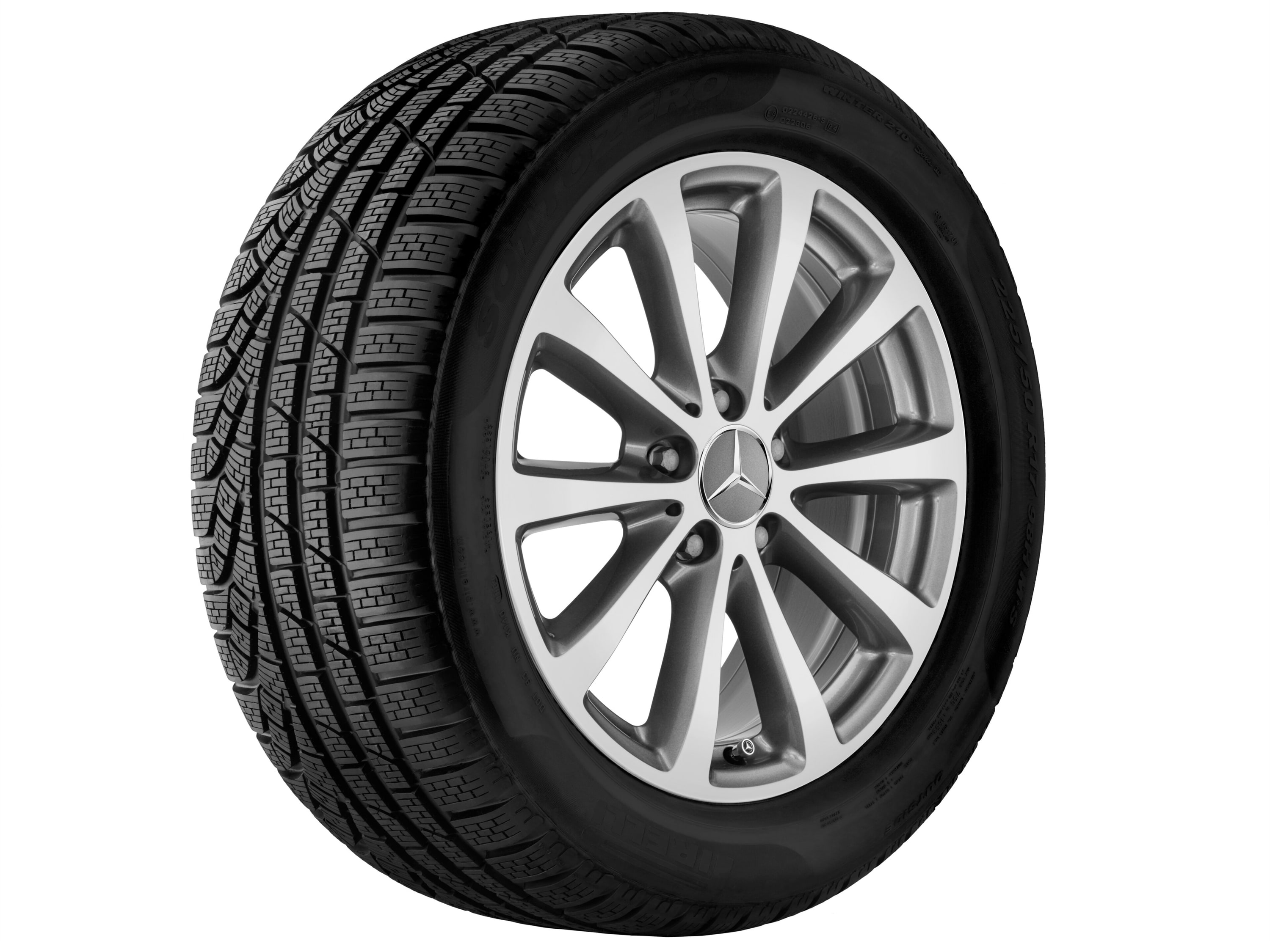 Колесный диск 7,5J×17 ET40 для Mercedes-Benz E-Class 213 / E-Class 238, передняя и задняя оси, серый Himalaya, 10 спиц — фото 2