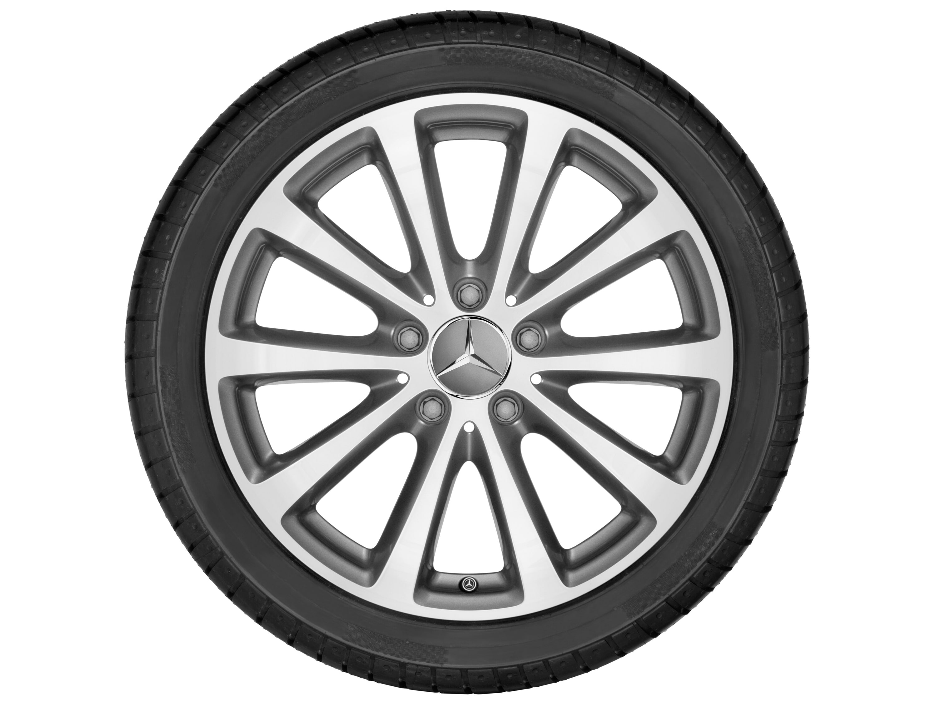 Колесный диск 7,5J×17 ET40 для Mercedes-Benz E-Class 213 / E-Class 238, передняя и задняя оси, серый Himalaya, 10 спиц — фото 4