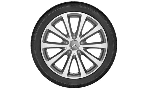 Колесный диск 7,5J×17 ET40 для Mercedes-Benz E-Class 213 / E-Class 238, передняя и задняя оси, серый Himalaya, 10 спиц — фото 4