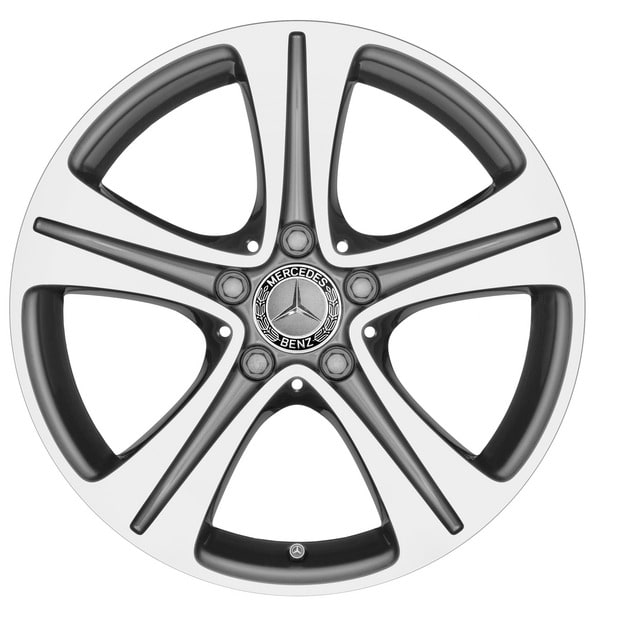 Колесный диск 8J×18 ET43 для Mercedes-Benz E-Class 213 / E-Class 238, передняя и задняя оси, серый металлик Tremolite, 5 спиц — фото 1