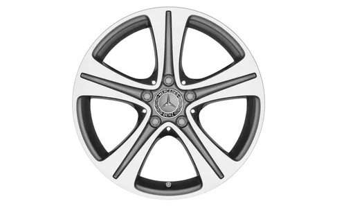 Колесный диск 8J×18 ET43 для Mercedes-Benz E-Class 213 / E-Class 238, передняя и задняя оси, серый металлик Tremolite, 5 спиц — фото 1