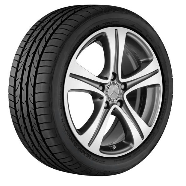 Колесный диск 8J×18 ET43 для Mercedes-Benz E-Class 213 / E-Class 238, передняя и задняя оси, серый металлик Tremolite, 5 спиц — фото 2