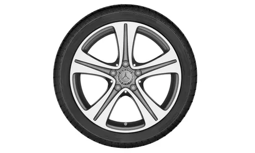 Колесный диск 8J×18 ET43 для Mercedes-Benz E-Class 213 / E-Class 238, передняя и задняя оси, серый металлик Tremolite, 5 спиц — фото 3