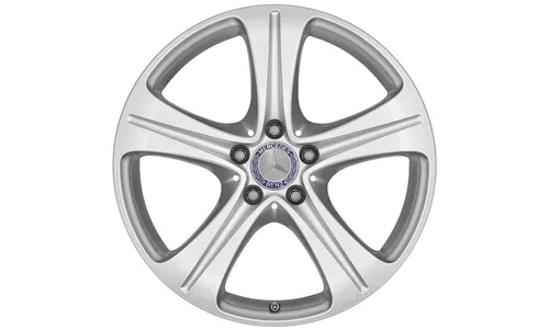Колесный диск 8J×18 ET43 для Mercedes-Benz E-Class 213 / E-Class 238, передняя и задняя оси, серебристый Vanadium Silver, 5 спиц — фото 1