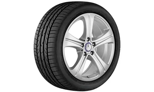 Колесный диск 8J×18 ET43 для Mercedes-Benz E-Class 213 / E-Class 238, передняя и задняя оси, серебристый Vanadium Silver, 5 спиц — фото 2