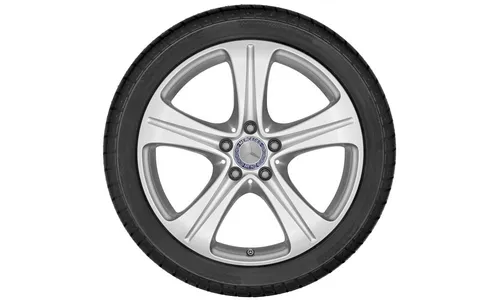 Колесный диск 8J×18 ET43 для Mercedes-Benz E-Class 213 / E-Class 238, передняя и задняя оси, серебристый Vanadium Silver, 5 спиц — фото 3