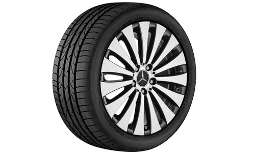 Колесный диск 8J×18 ET43 для Mercedes-Benz E-Class 213, передняя и задняя оси, черный, с алмазной проточкой, 15 спиц — фото 2