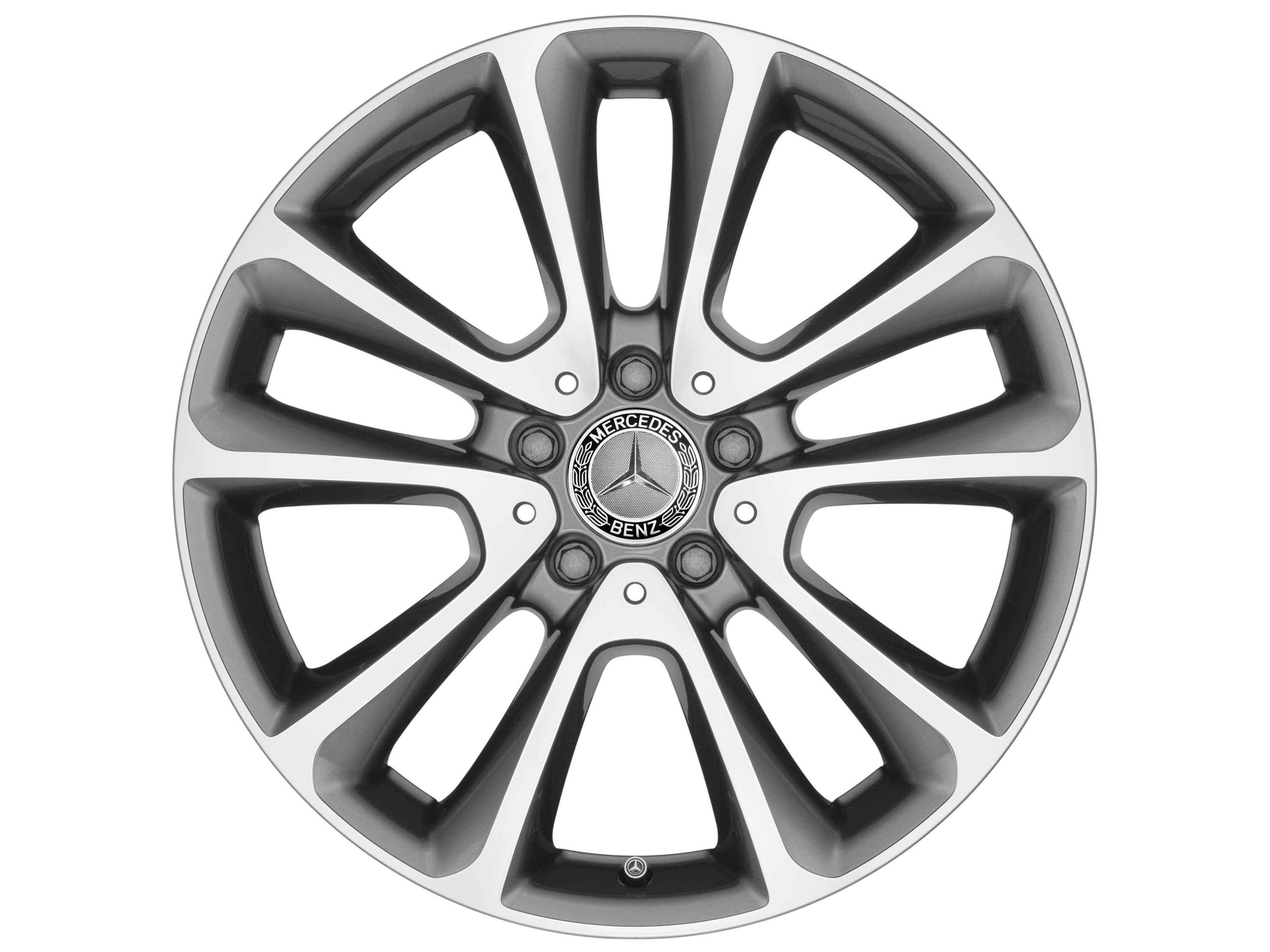 Колесный диск 8J×18 ET43 для Mercedes-Benz E-Class 213 / E-Class 238, передняя и задняя оси, серый металлик Tremolite, 5 двойных спиц — фото 1