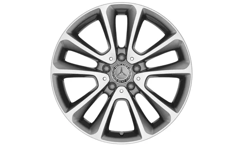 Колесный диск 8J×18 ET43 для Mercedes-Benz E-Class 213 / E-Class 238, передняя и задняя оси, серый металлик Tremolite, 5 двойных спиц — фото 1