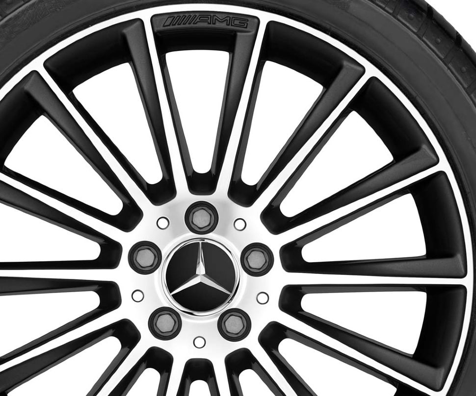 Колесный диск AMG 9J×20 ET49 для Mercedes-Benz A238/C238/W213/S213, задняя ось, чёрный, многоспицевый — фото 3
