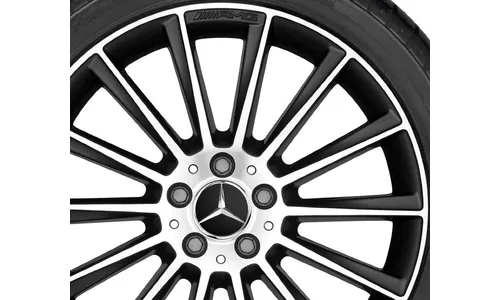 Колесный диск AMG 9J×20 ET49 для Mercedes-Benz A238/C238/W213/S213, задняя ось, чёрный, многоспицевый — фото 3