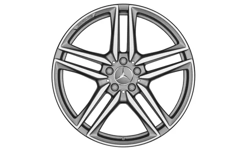 Колесный диск AMG 10J×20 ET55 для Mercedes-Benz E-Class 213, задняя ось, титаново-серый, матовый, с алмазной проточкой — фото 1