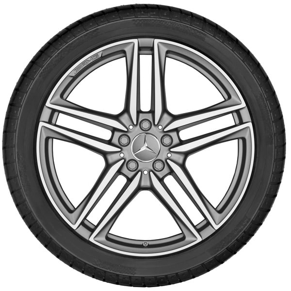 Колесный диск AMG 10J×20 ET55 для Mercedes-Benz E-Class 213, задняя ось, титаново-серый, матовый, с алмазной проточкой — фото 3