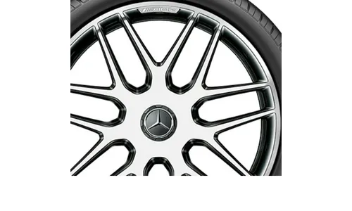 Колесный диск AMG 9,5J×20 ET25 для Mercedes-Benz E-Class 213, задняя ось, серебристый, полированный, перекрестные спицы — фото 2