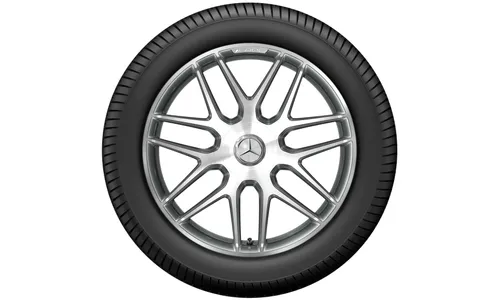 Колесный диск AMG 9,5J×20 ET25 для Mercedes-Benz E-Class 213, передняя ось, титаново-серый, с алмазной проточкой, перекрестные спицы — фото 4