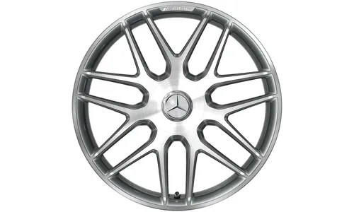 Колесный диск AMG 9,5J×20 ET25 для Mercedes-Benz E-Class 213, передняя ось, титаново-серый, с алмазной проточкой, перекрестные спицы — фото 7