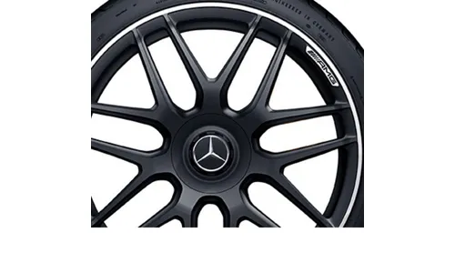 Колесный диск AMG 9,5J×20 ET25 для Mercedes-Benz E-Class 213, передняя ось, черный, матовый, кромка обода с алмазной проточкой, перекрестные спицы — фото 2