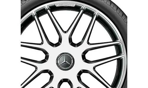 Колесный диск AMG 9,5J×20 ET25 для Mercedes-Benz E-Class 213, передняя ось, серебристый, полированный, перекрестные спицы — фото 2