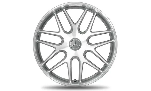 Колесный диск AMG 10J×20 ET55 для Mercedes-Benz E-Class 213, задняя ось, титаново-серый, с алмазной проточкой, перекрестные спицы — фото 1