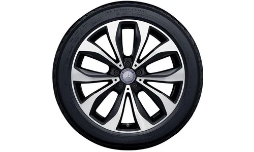 Колесный диск 9,5J×20 ET50 для Mercedes-Benz E-Class 213, задняя ось, серый металлик Tremolite, 5 двойных спиц — фото 1