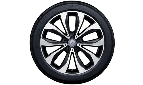 Колесный диск 9,5J×20 ET50 для Mercedes-Benz E-Class 213, задняя ось, серый металлик Tremolite, 5 двойных спиц — фото 3