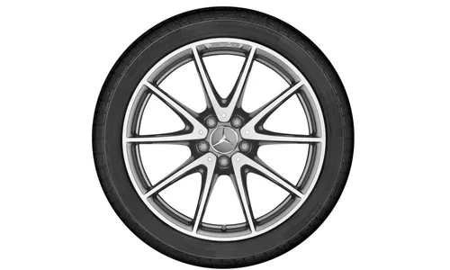 Колесный диск AMG 9,5J×19 ET52 для Mercedes-Benz E-Class 213, задняя ось, титаново-серый, многоспицевый — фото 3
