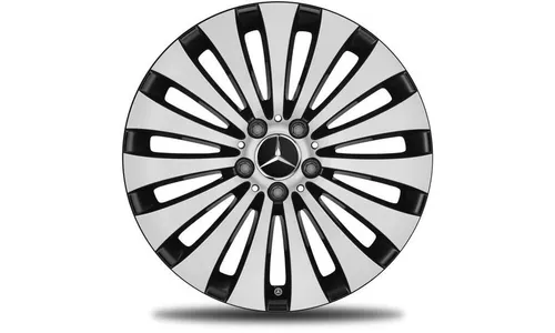 Колесный диск 9J×18 ET53 для Mercedes-Benz E-Class 213, задняя ось, черный, с алмазной проточкой, 15 спиц — фото 1