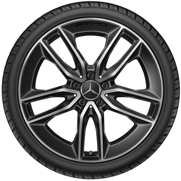 Колесный диск AMG 8J×20 ET20 для Mercedes-Benz E-Class 213 / E-Class 238, передняя ось, черный, с алмазной проточкой — фото 3