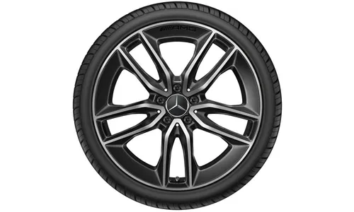 Колесный диск AMG 8J×20 ET20 для Mercedes-Benz E-Class 213 / E-Class 238, передняя ось, черный, с алмазной проточкой — фото 3
