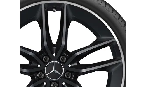 Колесный диск AMG 8J×20 ET20 для Mercedes-Benz A238/C238/S213/W213, передняя ось, чёрный, матовый, 5 двойных спиц — фото 3
